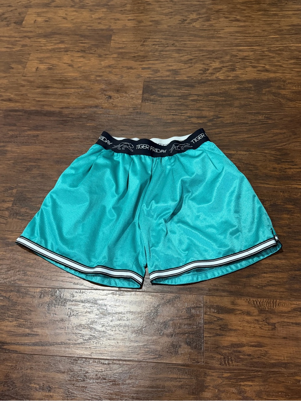 Tiger Friday Women's Teal, Black & White Shorts Size Adult Small